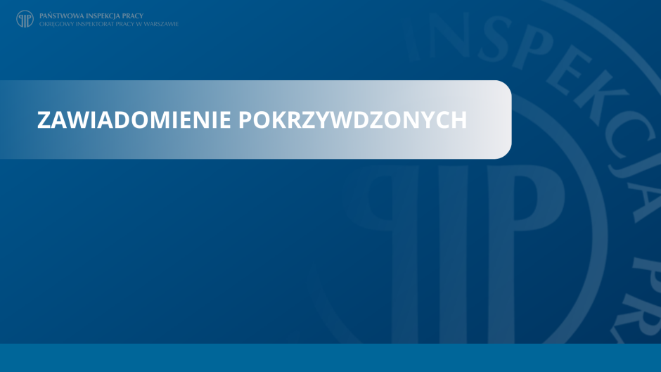 ZAWIADOMIENIE POKRZYWDZONYCH 